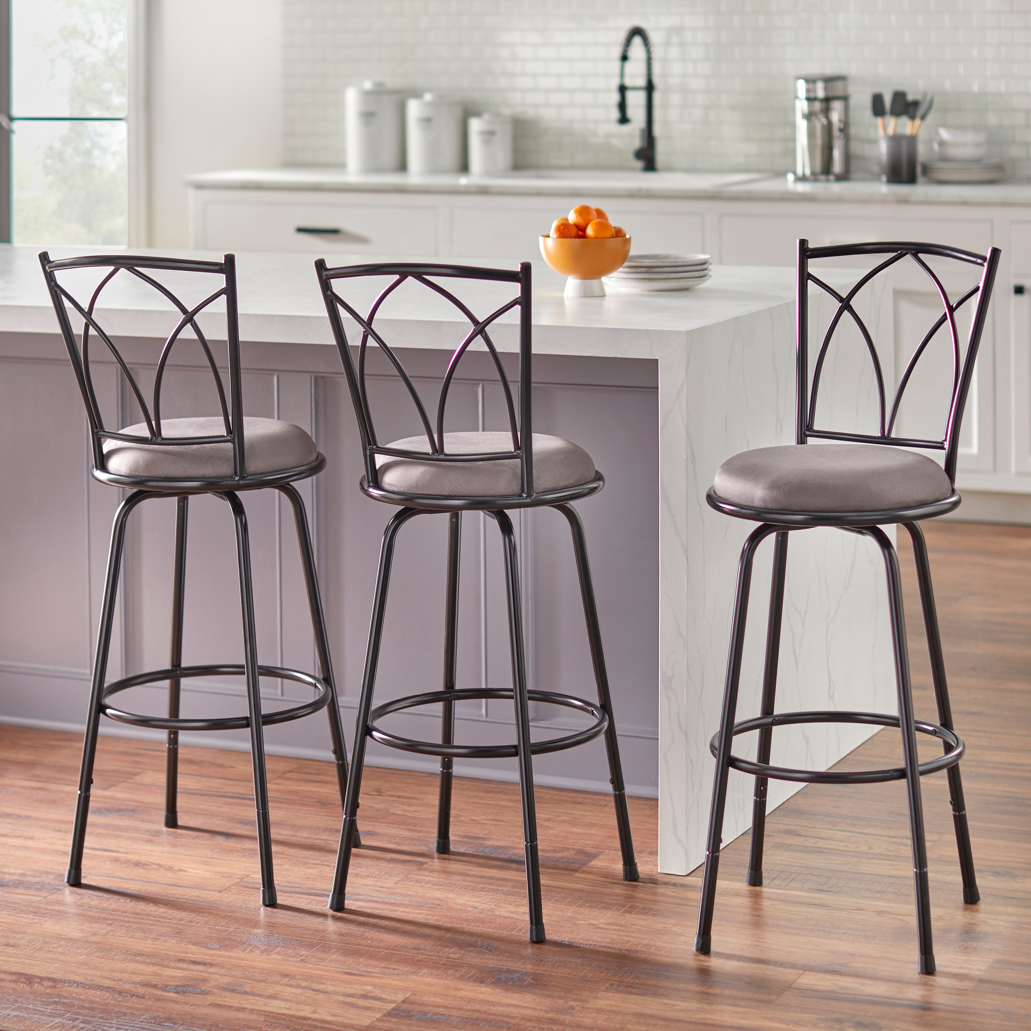 Simple Living Jenson Adjustable Height Swivel Bar Stools (Set of 3)