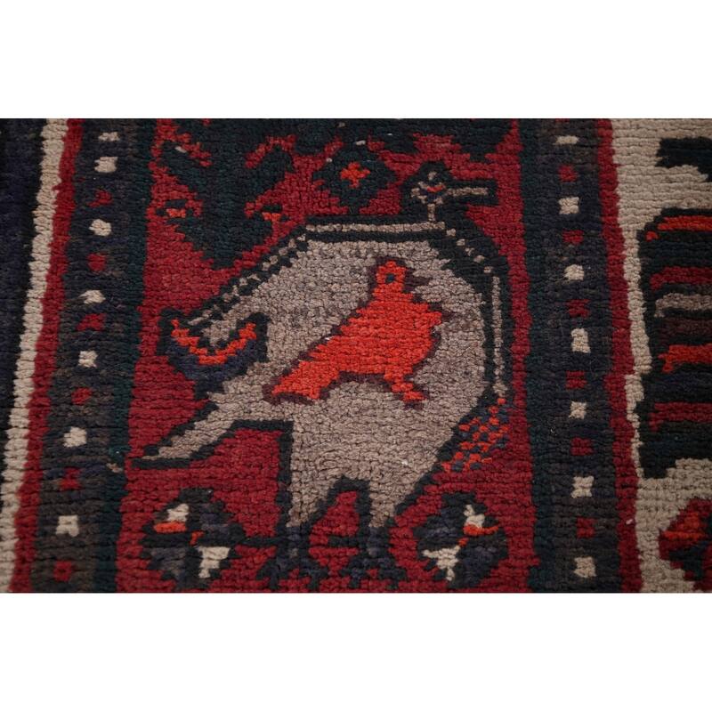 Handmade Garden Design Tribal Bakhtiari Persian Vintage Wool Carpet - 5'3"x 10'0"