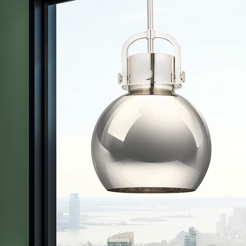 Innovations Lighting Newton Metal Sphere - 1 Light 10" Stem Hung Pendant
