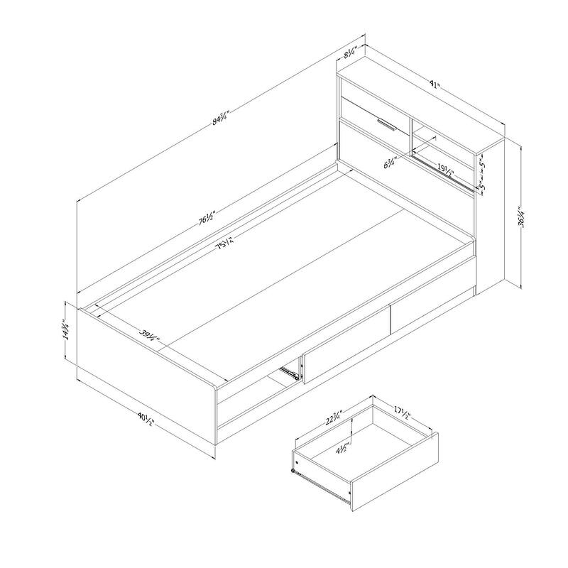 South Shore Fynn Bed and Headboard Set