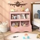 preview thumbnail 13 of 30, Costway Toy Storage Organizer for Toys & Books 4-Cubby Kids Bookcase - See Details Pink