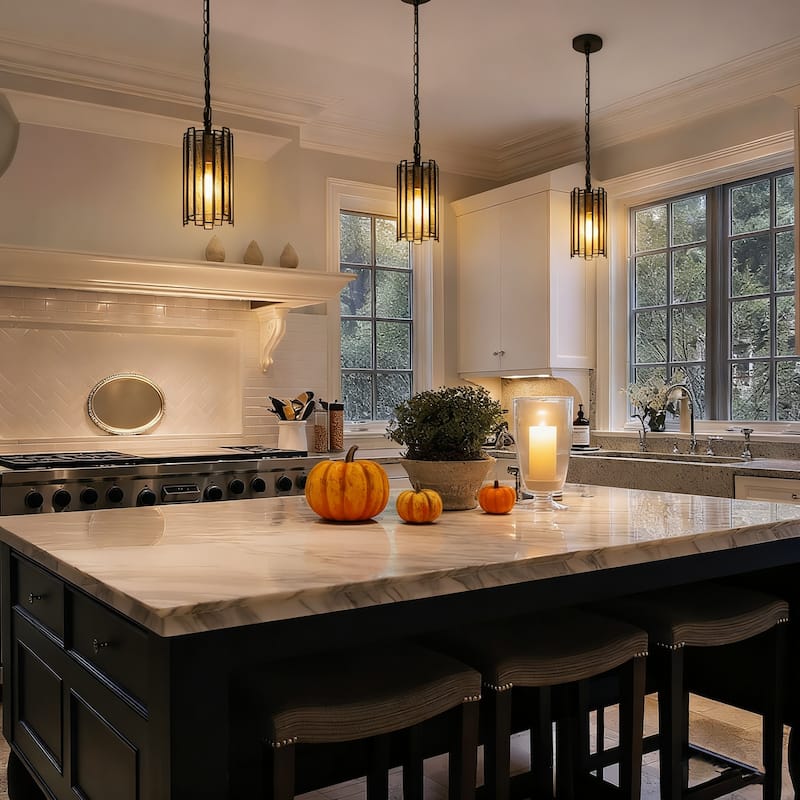 Tifany Modern 1-Light Cylinder Pendant Colored Glass Mini Island Light - 4.5" Dia. x 8.5" H