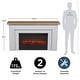 preview thumbnail 4 of 14, Malie Electric Fireplace Mantel in Venetian Gray by Real Flame