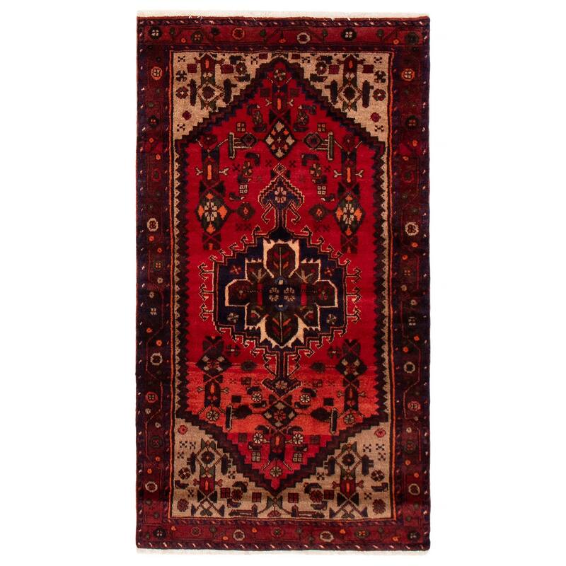 ECARPETGALLERY Hand-knotted Andelz Red Wool Rug - 3'6 x 6'2 - Red - 3'6 x 6'2