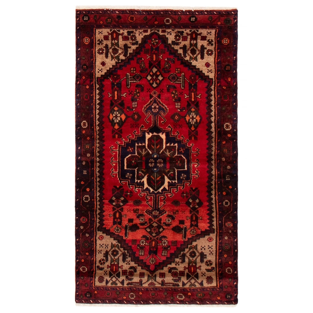 ECARPETGALLERY Hand-knotted Andelz Red Wool Rug - 3'6 x 6'2