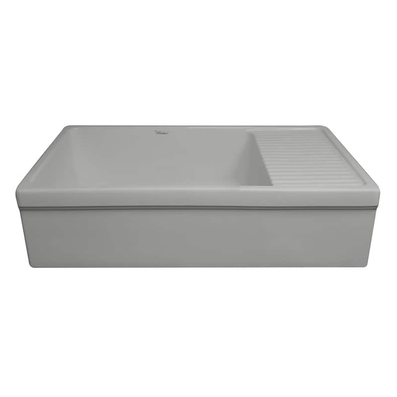 Whitehaus Quatro Alcove 36" Farmhouse Single Basin Fireclay Kitchen