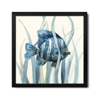 Fish in Seagrass I Premium Framed Poster by Nan