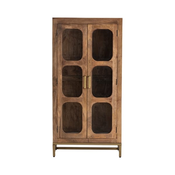 Apollo wooden two door curio cabinet 30 x 16 x 61 bed bath beyond