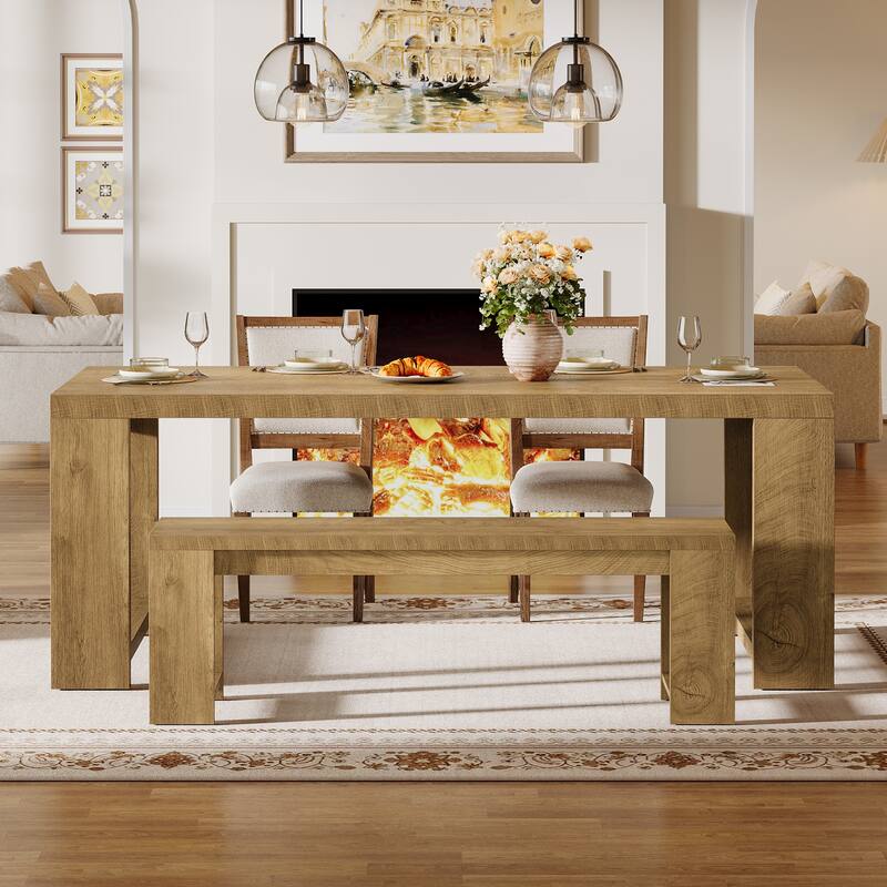 47.2" Wooden Entryway Bench, Modern Farmhouse Shoe Bench