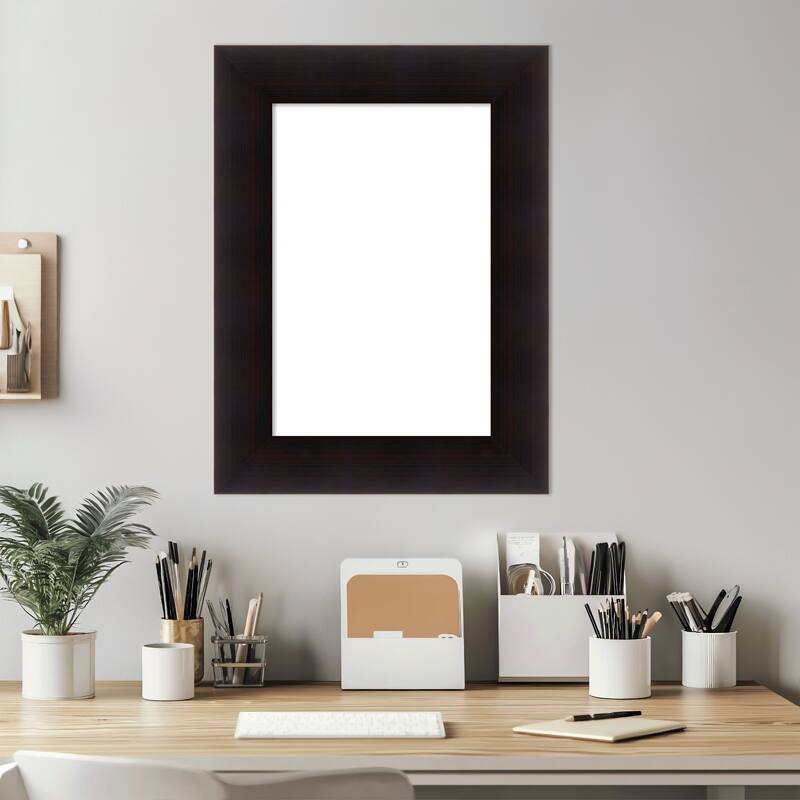 Amanti Art Portico Espresso Framed Dry Erase Magnetic Board