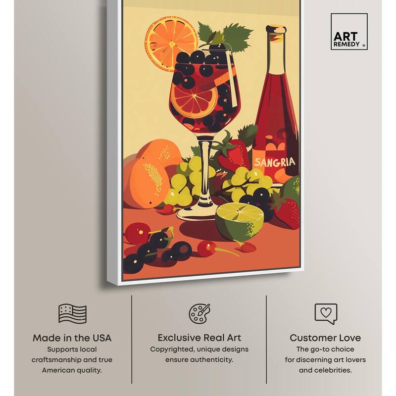 Sangria Drink Canvas by Art Remedy