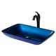 preview thumbnail 20 of 35, Kraus Glass Vessel Sink, Bathroom Faucet, Mounting Ring Matte Black