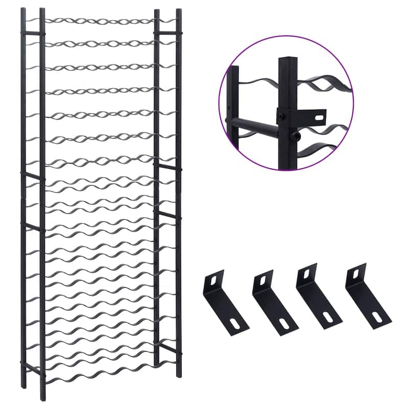 vidaXL Wine Rack Bottle Holder Wine Storage Organizer for Pantry Kitchen Metal