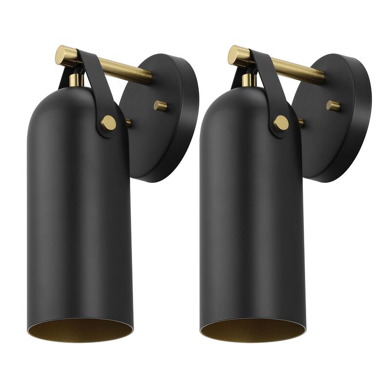 SAFAVIEH Lighting Ranya 6-inch Downward Light Wall Sconce with Bulbs (Set of 2) - 5.5 In. W x 5.1 In. D x 12 In. H - 6Wx5Dx12H