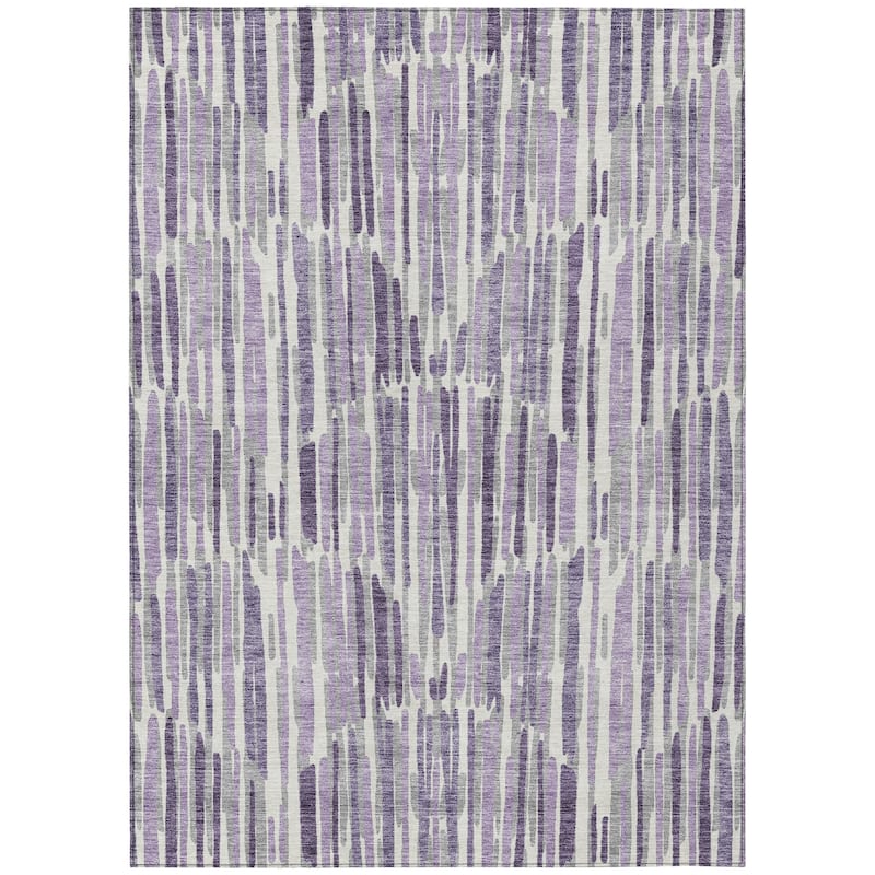 Machine Washable Indoor/ Outdoor Chantille Abstract Watercolor Rug