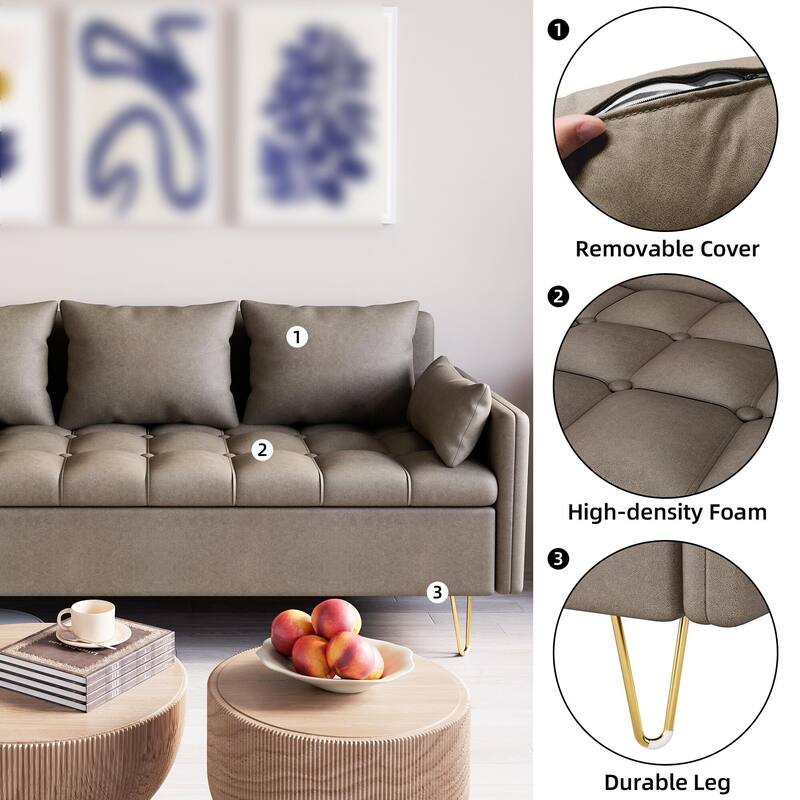Modern Sofa - Linen Upholstery