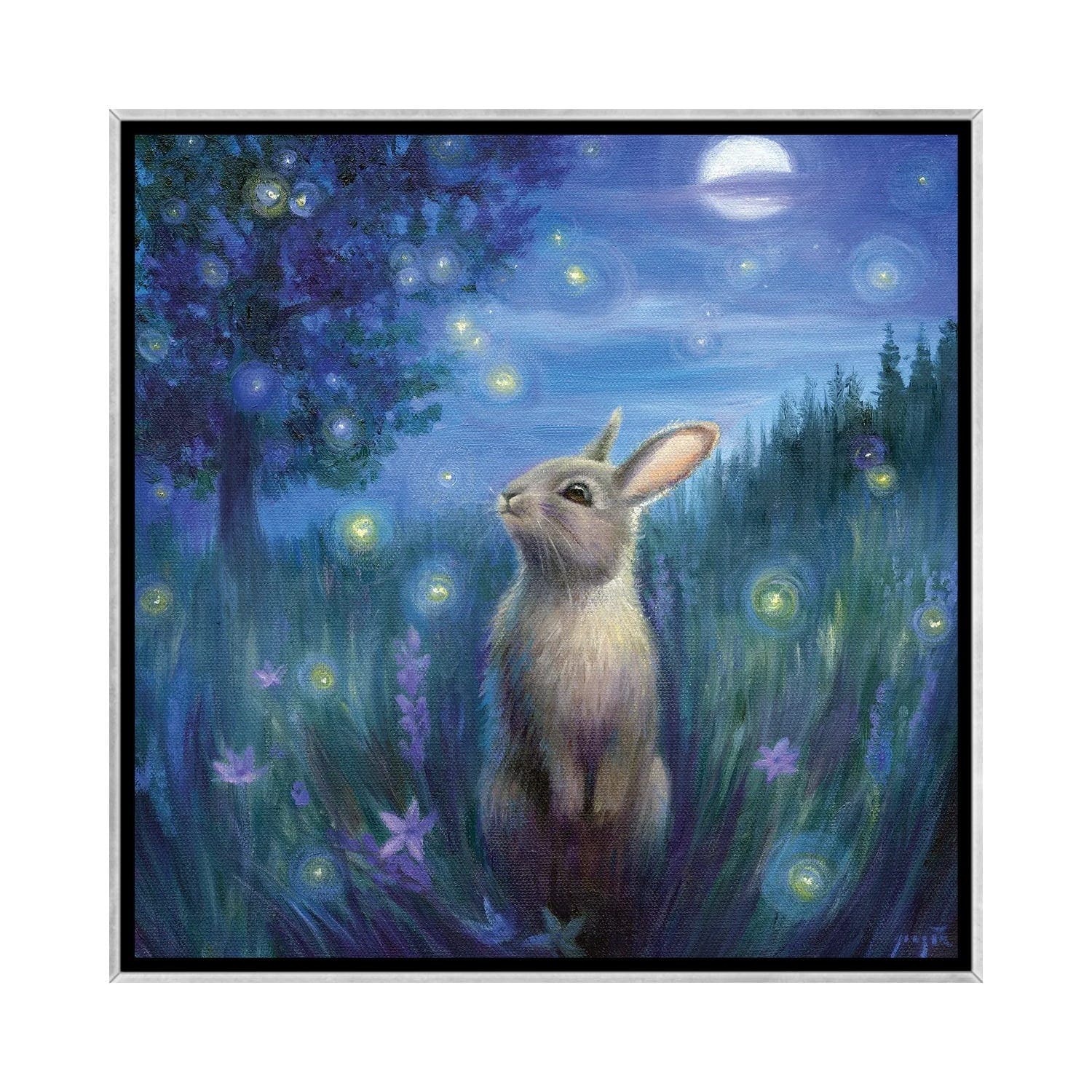 iCanvas "Isabella And The Fireflies" by David Joaquin Framed