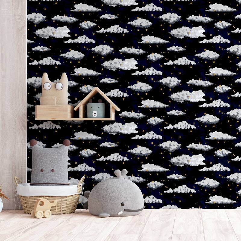 Arthouse Zeno Navy Starry Skies Wallpaper