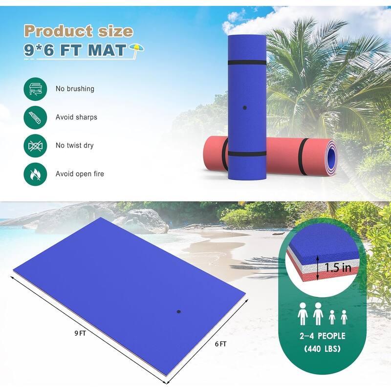 Lily Pad Floating Water Mat 3-Layer XPE Foam