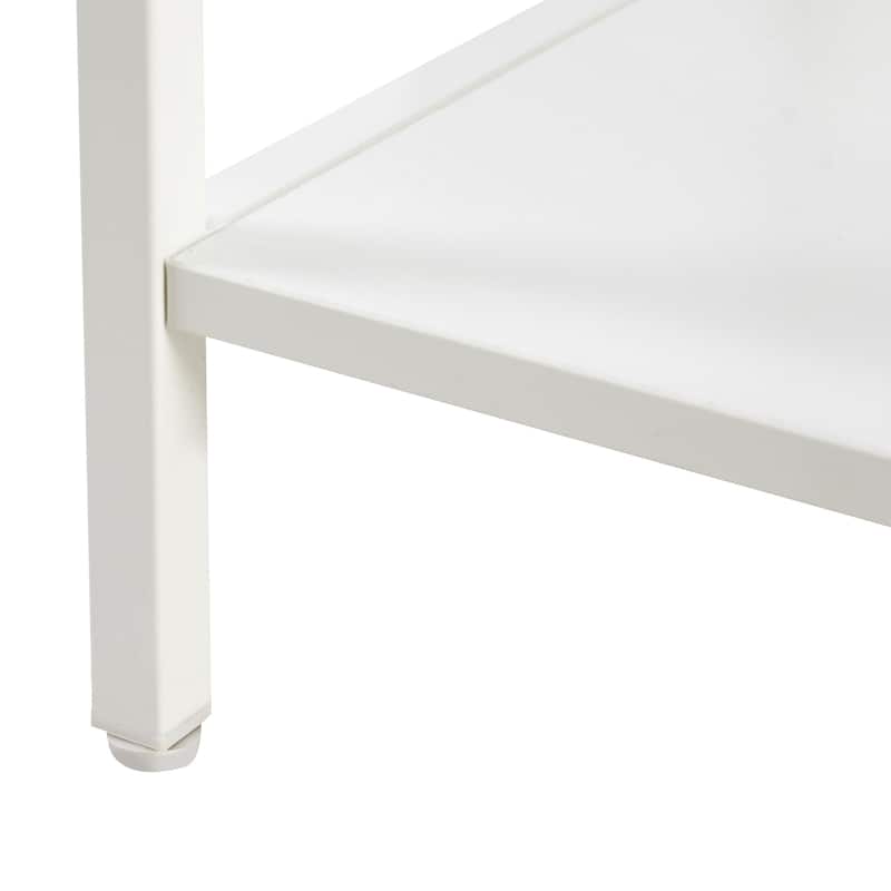 Natural Rattan 1-Drawer White/Brown Nightstand Bedroom Sofa Side Table Bedside Furniture