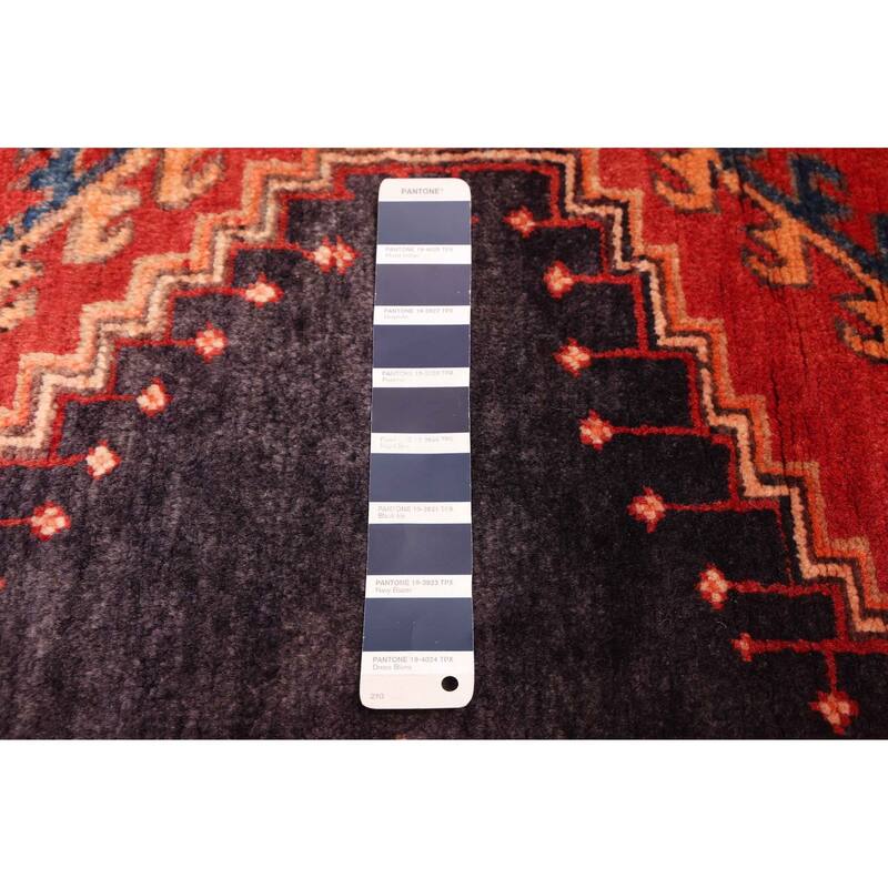 ECARPETGALLERY Hand-knotted Konya Anatolian Dark Navy, Red Wool Rug - 3'6 x 9'6