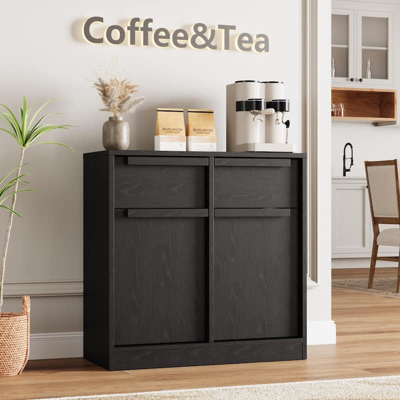 Sideboard Buffet Cabinet with 2 /4Drawers, 31.5"/62.4" Large Coffee Cabinet with Storage