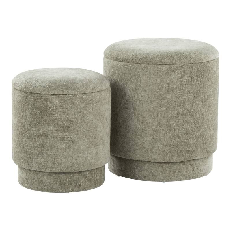 Carson Carrington Corday Upholstered Ottoman Set (Set of 2)