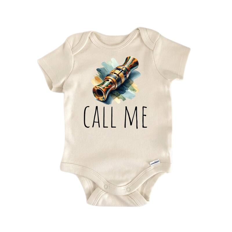 Duck Hunt Call Me - Baby Boy Girl Clothes Infant Bodysuit Funny Cute Newborn - Pink - 0-3M
