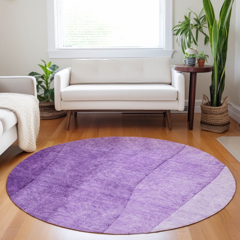 Machine Washable Indoor/ Outdoor Chantille Modern Horizon Rug