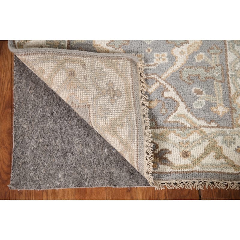 Grey Transitional Oushak Oriental Runner Rug Handmade Wool Carpet - 2'7"x 9'9"