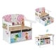 preview thumbnail 2 of 18, Costway 3 in 1 Kids Convertible Activity Bench Children Table & Chair - See Details White