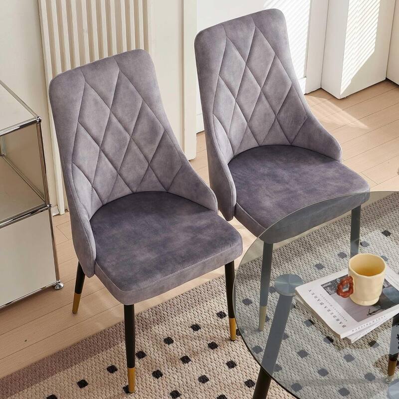 Howtai Velvet Home Kitchen Dining Chairs Upholstered Backrest