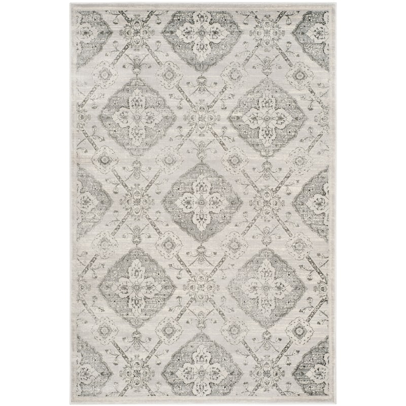 SAFAVIEH Carnegie Raghad Modern Distressed Oriental Rug - 6'7" x 9'2" - Silver/Grey