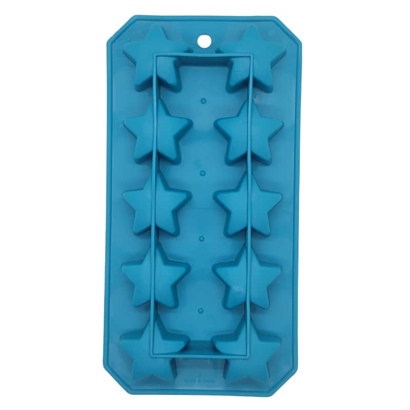Chef Craft Flexible Thermoplastic 10-Cube Ice Cube Tray - Star Shapes