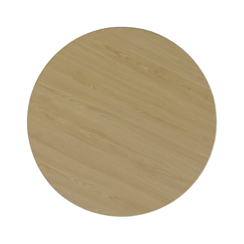 HomePop Round Storage Ottoman table with Wood Top