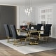 preview thumbnail 108 of 193, 65 inch Faux Marble Dining Table Set with Boucle Dining Chairs