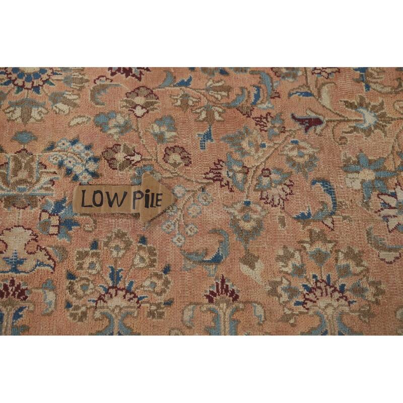 Floral Mashad Vintage Persian Rug Handmade Traditional Wool Carpet - 9'7" x 12'8"