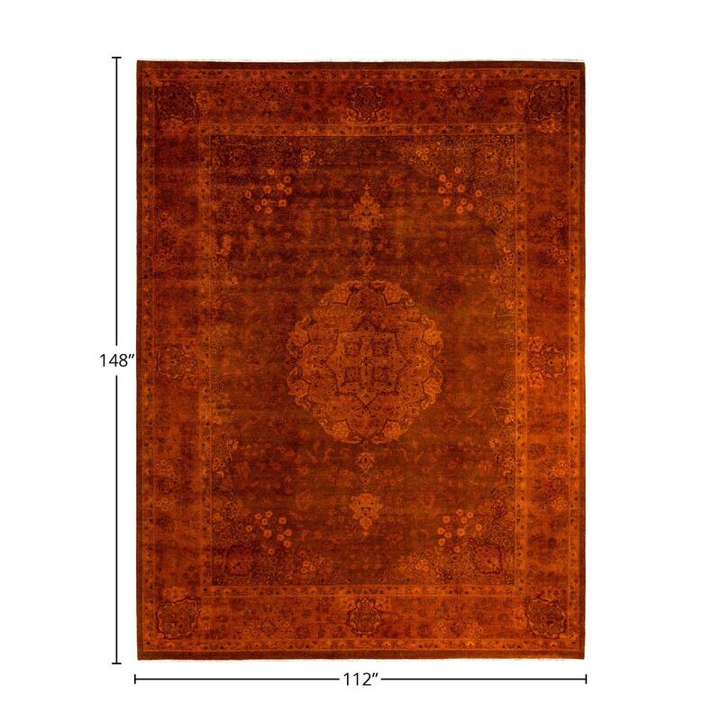 Vibrance, One-of-a-Kind Handmade Area Rug - Brown, 9' 4" x 12' 4" - 9' 4" x 12' 4"