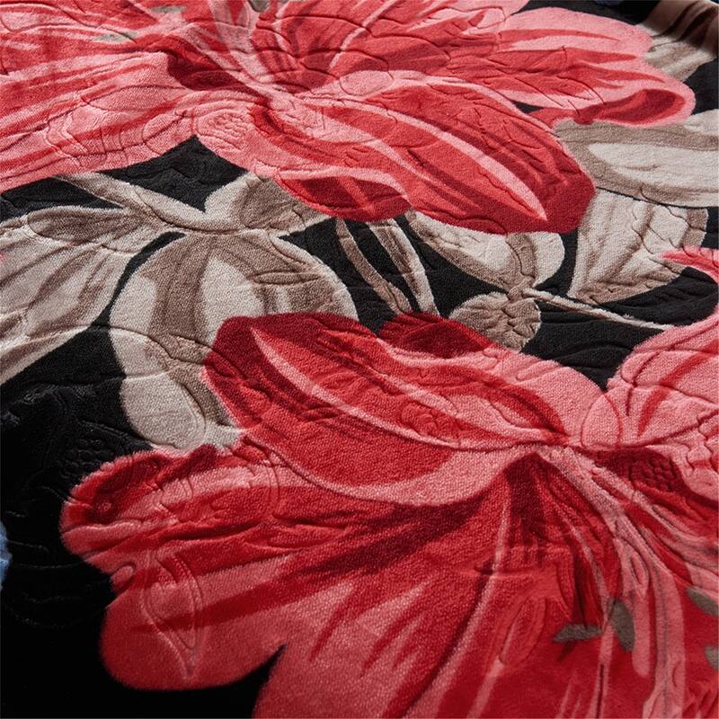 Raschel A&B Printed 2-ply Reversible Korean-style Plush Fleece Blanket