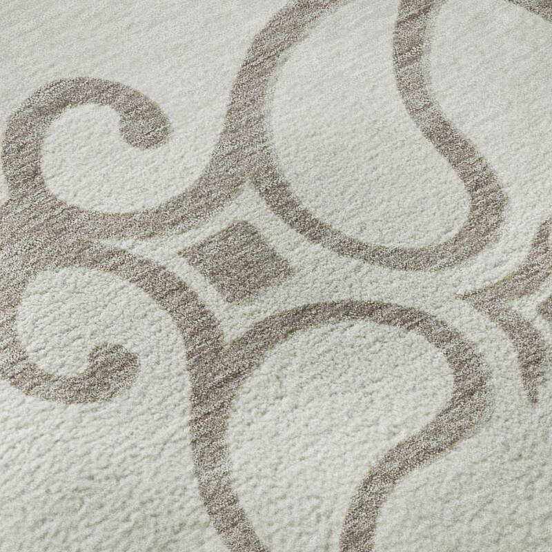 Premium Washable Super Soft Transitional Scroll Mayfield Rug