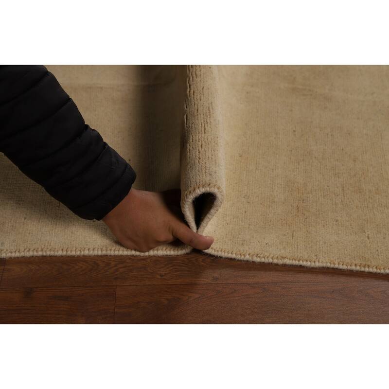 Modern Gabbeh Oriental Area Rug Hand-Knotted Wool Carpet - 6'6" x 9'7"