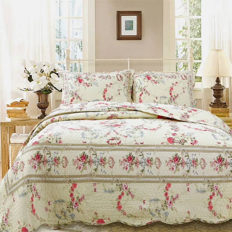 Copper Grove Floral Oregana Quilt Bedding Set.