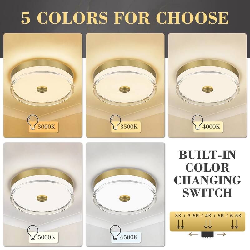 11.8 Inch 24W LED Ceiling Light 5CCT 3000k/3500k/4000k/5000k/6000k