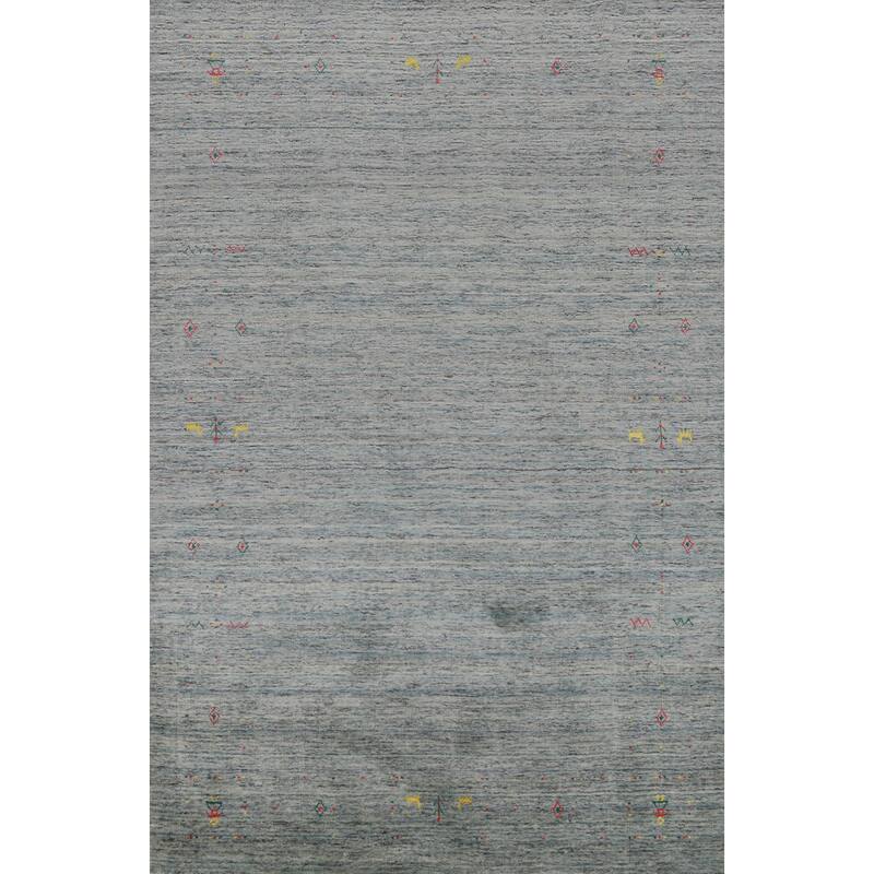 Hand Knotted Oriental 100% Wool Carpet Tribal Tribal Multi-Colored Gabbeh Area Rug - 7' 10'' X 5' 3''