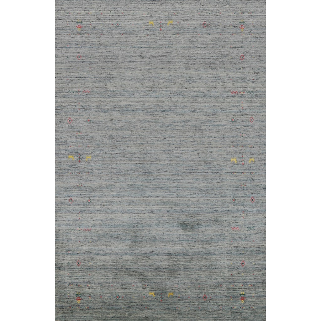 Hand Knotted Oriental 100% Wool Carpet Tribal Tribal Multi-Colored Gabbeh Area Rug - 7' 10'' X 5' 3''