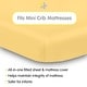 preview thumbnail 33 of 38, BreathableBaby All-in-One Fitted Sheet & Waterproof Cover for 38" x 24" Mini Crib Mattress (2-Pack)