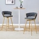 preview thumbnail 1 of 14, Swivel Bar Stools with Cushions, Counter Stools with Metal Legs Dark Gray