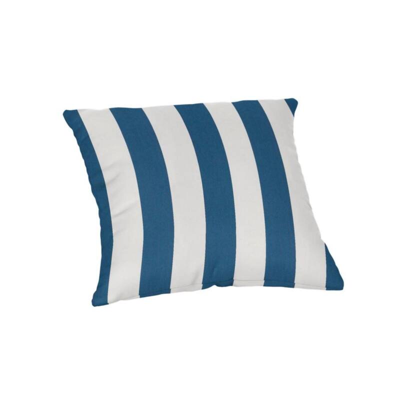 Sunbrella 16-inch Square Striped Outdoor Throw Pillow - Maxim Regatta