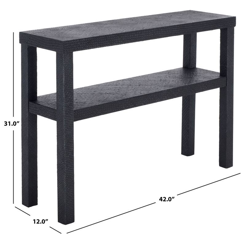 SAFAVIEH Apis Raffia 2-Shelf Console Table - 42"W x 12"D x 31"H