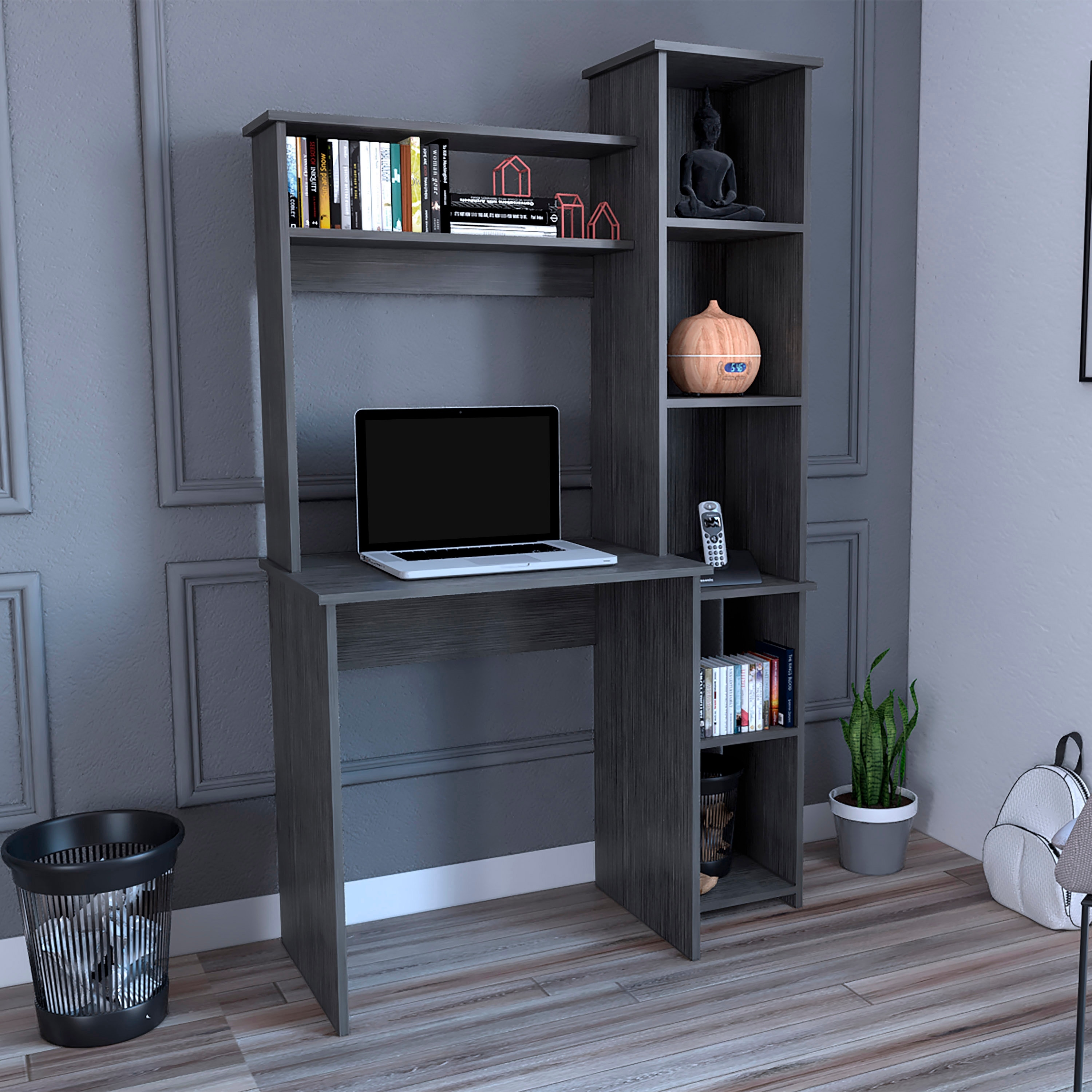 Ebern designs cheap desk with hutch